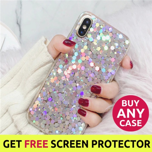 GoByte Accessories - ⚠️Clearance iPhone XS/X Glitter Powder Case